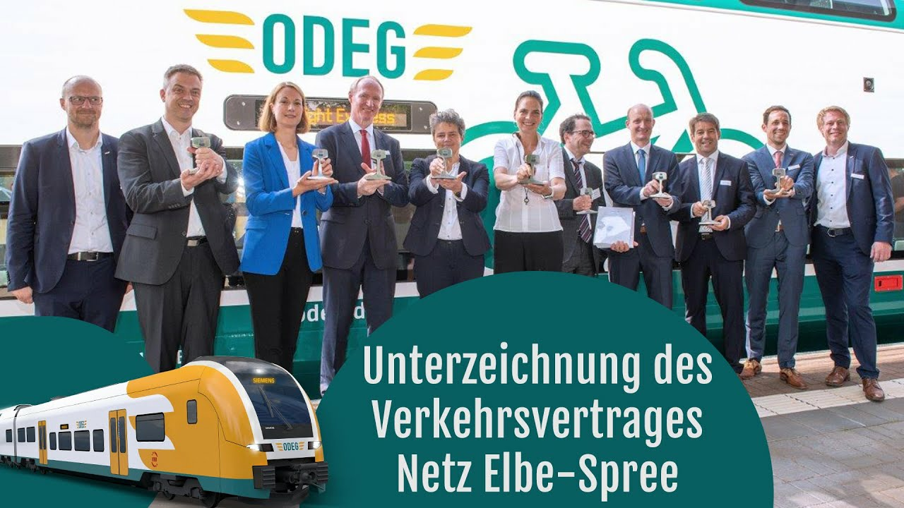 Unterzeichnung des Verkehrsvertrages Netz Elbe-Spree & Fahrzeugpräsentation des Zuges Desiro HC